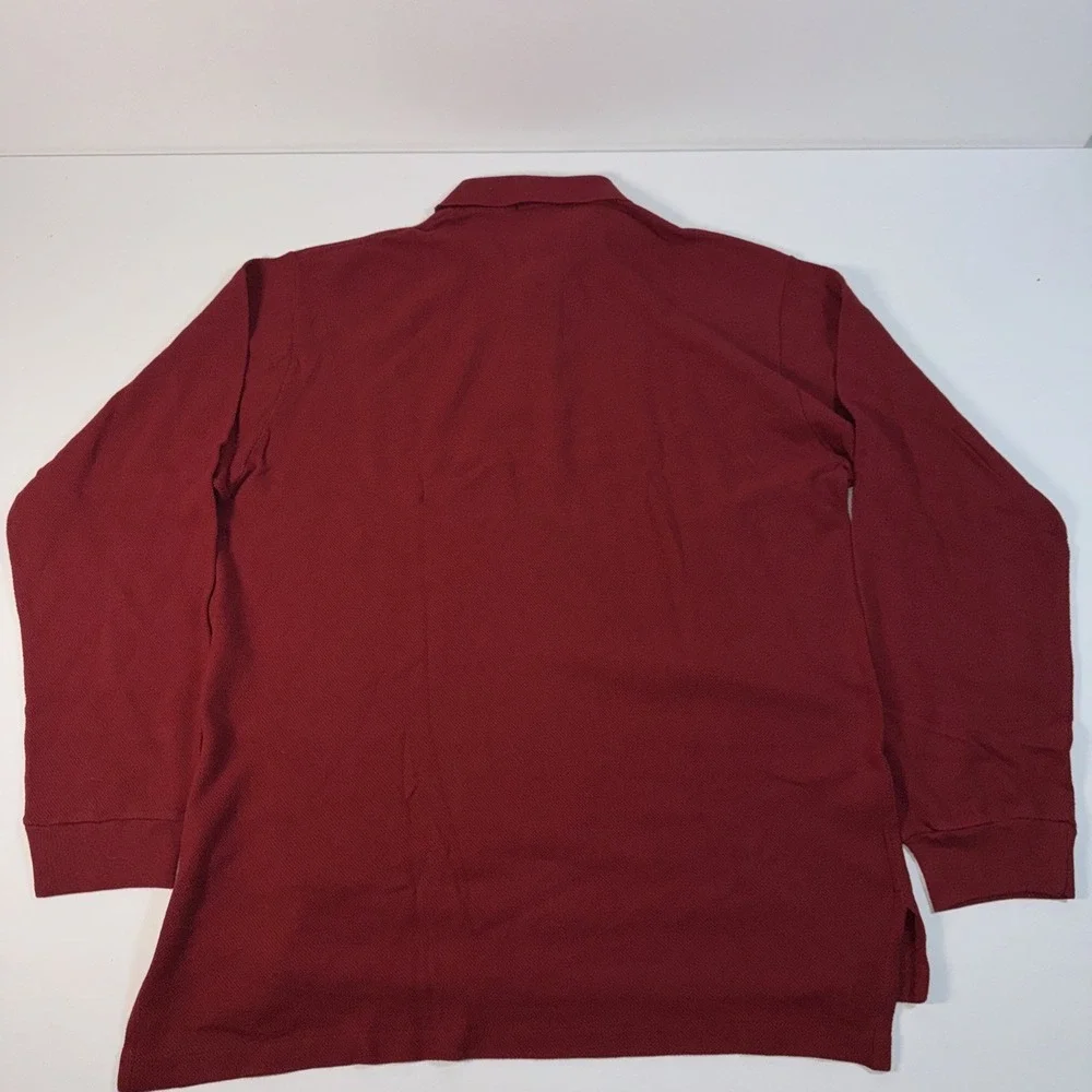 Ralph Lauren Polo Shirt Mens Extra Large Red Long Sleeve Pullover Pony Vintage